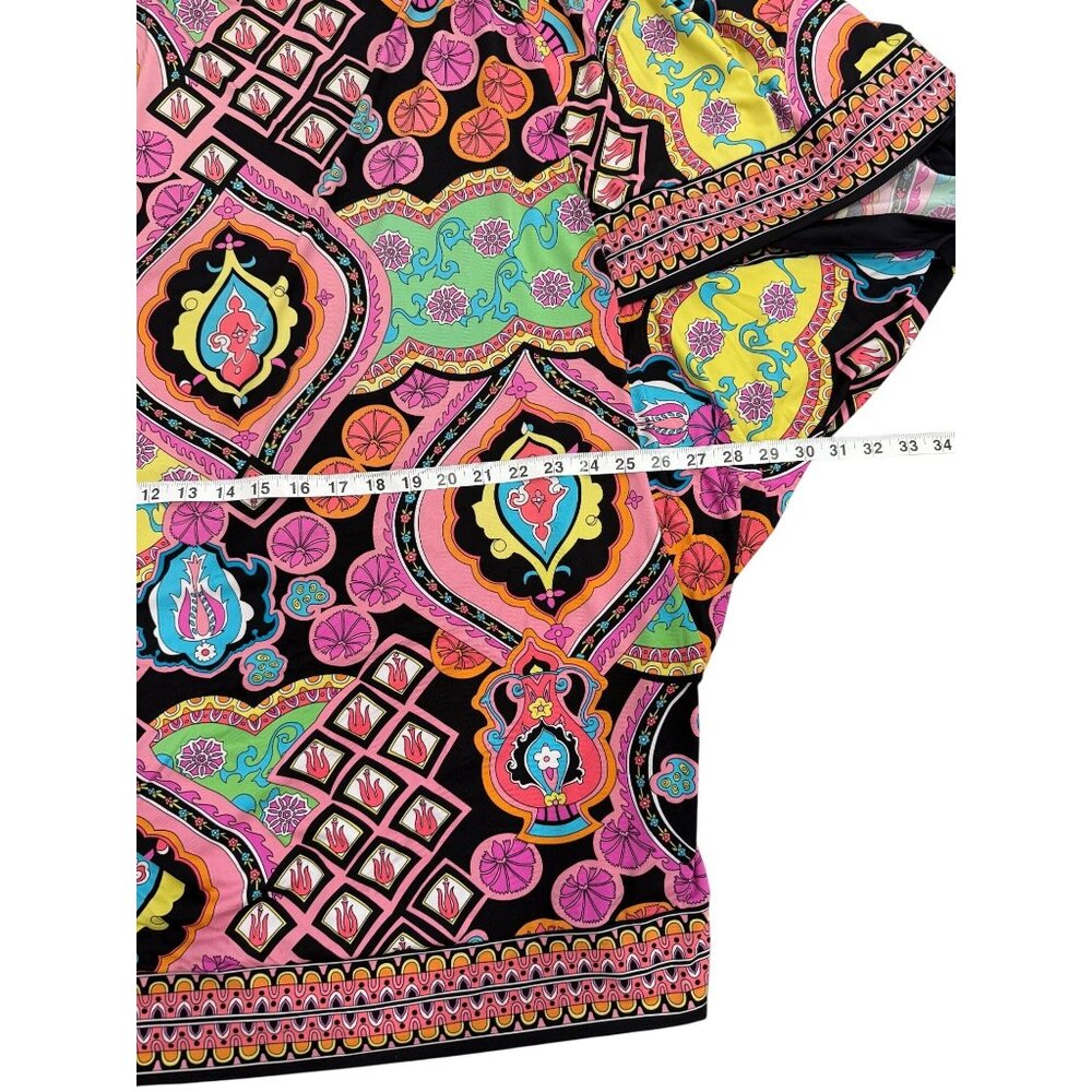 Trina Turk Womens Size M Colorful Tunic Dress With Kimono Sleeves Cover-Up - Picture 5 of 6